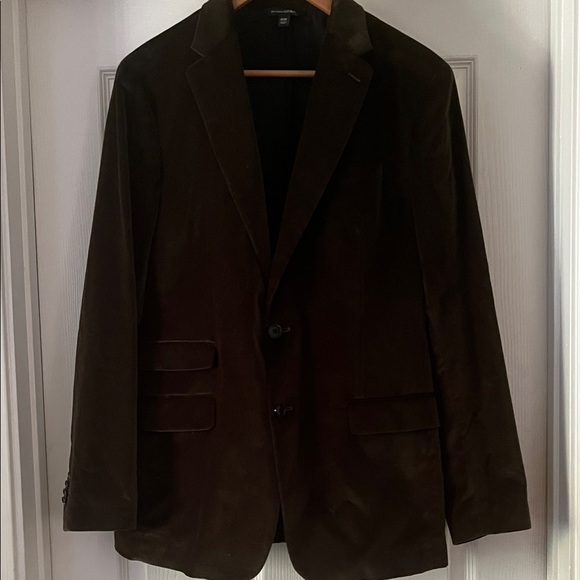 Banana Republic Men's RichBlazer Olive Green Velvet